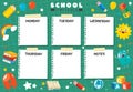 Daily And Weekly Planner For Children