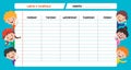 Daily And Weekly Planner For Children