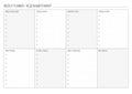 Weekly planner eng rus monochrome template flat