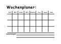 Weekly planner in german, blank template. Vector digital planner illustration design new Royalty Free Stock Photo