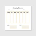 Weekly planner list