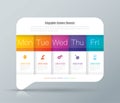 Weekly planner Monday - Friday infographics design. Royalty Free Stock Photo