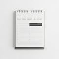 Weekly planner page isolated on white background Royalty Free Stock Photo