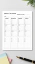 Weekly planner for September 4-10, 2023, featuring columns for each day of the week Royalty Free Stock Photo