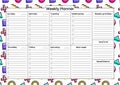 Weekly Planner Template with Checklists and Priorities Section Royalty Free Stock Photo