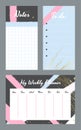 Weekly planner template. Organizer and schedule with notes and to do list. Royalty Free Stock Photo