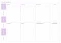 Weekly daily planner time of day cute blank flat Royalty Free Stock Photo