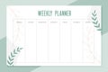 weekly planner todo list organizer template design