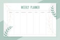 weekly planner todo list organizer template design vector illustration