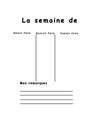 Weekly planning in French, blank template. Vector digital planner illustration design new Royalty Free Stock Photo