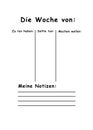 Weekly planning in german, blank template. Vector digital planner illustration design new Royalty Free Stock Photo