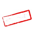 Weekly prizes red rubber stamp isolated on white.