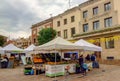 Weekly saturday market at La Garriga town