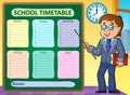 Weekly school timetable concept 6