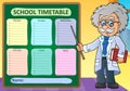 Weekly school timetable design 1