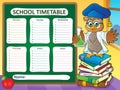 Weekly school timetable template 7 Royalty Free Stock Photo