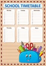 Weekly school timetable template 3 Royalty Free Stock Photo