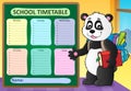 Weekly school timetable template 6 Royalty Free Stock Photo
