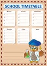 Weekly school timetable template 8 Royalty Free Stock Photo