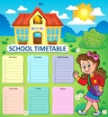 Weekly school timetable topic 3 Royalty Free Stock Photo