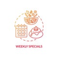 Weekly specials concept icon