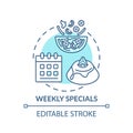 Weekly specials concept icon