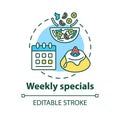 Weekly specials concept icon