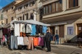 Weekly street market in the town of Santanyi Royalty Free Stock Photo