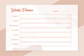 weekly todo list planner organizer template design vector illustration