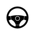 Weel steering icon. Vector illustration on withe background. Isolated.