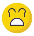 weeping, angry Vector Isolated Icon which can easily modify or edit Royalty Free Stock Photo