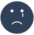 weeping, crying Vector Isolated Icon which can easily modify or edit