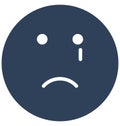 weeping, crying Vector Isolated Icon which can easily modify or edit Royalty Free Stock Photo