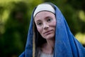 The weeping Madonna. Dutch artist performing during the International Festival of Living Statues, Bucharest, Romania, June 2017