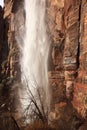 Weeping Rock Waterfall Red Zion Canyon Utah Royalty Free Stock Photo