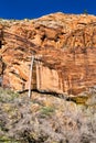 Weeping Rock Waterfall in Zion National Park Royalty Free Stock Photo