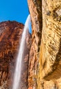 Weeping Rock Waterfall in Zion National Park Royalty Free Stock Photo