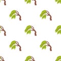 Weeping willow pattern seamless vector