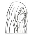 Weeping woman vector, domestic violence, domestic abuse, family violence