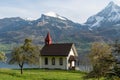 Little chapel in the alps in Weesen in Switzerland