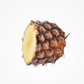 Weet colorful half pineapple isolat on white background Royalty Free Stock Photo
