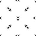 Weevil beetle pattern seamless black