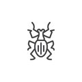 Weevil pests line icon