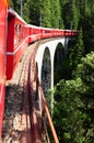 WEF: The Glacier Express Unesco World Heritage train takes you to the WEF in Davos City Royalty Free Stock Photo