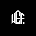 WEF letter logo design on BLACK background. WEF creative initials letter logo concept. WEF letter design