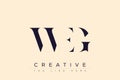 WEG abstract letter logo design Royalty Free Stock Photo
