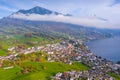 Weggis. Switzerland aerial Royalty Free Stock Photo