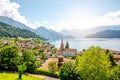 Weggis village in Switzerland