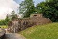 Wedrowiec Fort in Wegierska Gorka. World War II hidden bunker, now museum and memorial chamber.