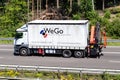 WeGo Mercedes-Benz curtainside truck Royalty Free Stock Photo